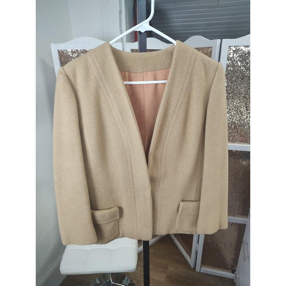 1960s Camel Hair Blazer Medium 100% Camel Country Tweeds
